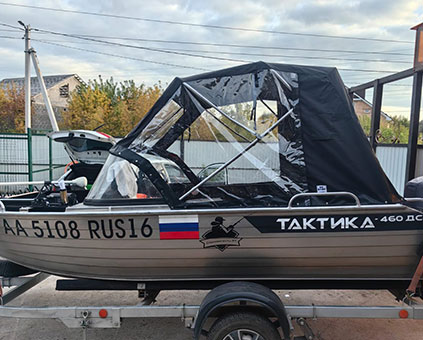 Ходовой тент Капитан на лодку Тактика 460 DC 2024 г.в.